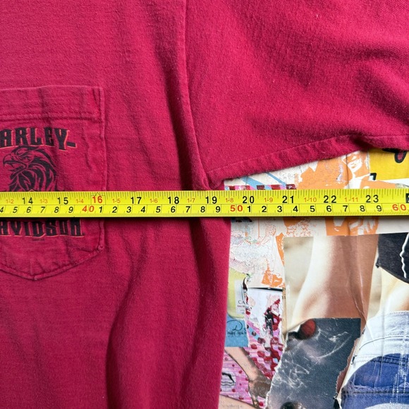 Vintage Harley Davidson Space Coast Palm Bay FL‎ Pocket T-Shirt Graphic Tee - Picture 4 of 9
